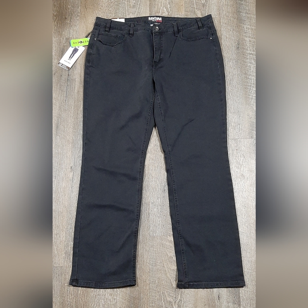 NWT Santana Jeans Classic Fit with Tummy Control Mid Rise Straight Leg Size 18